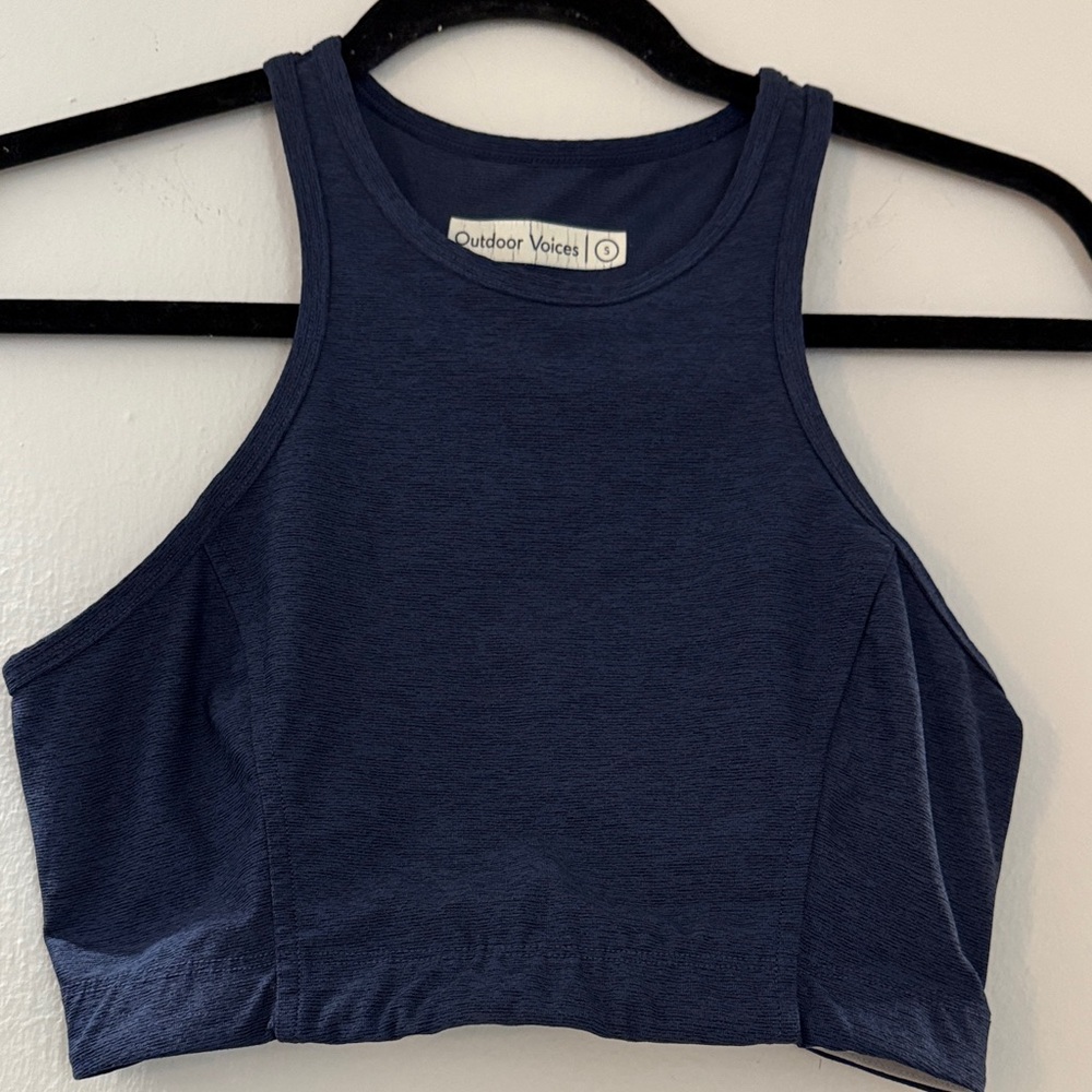 Outdoor Voices Deep Blue Athletic Crop Top Size Small